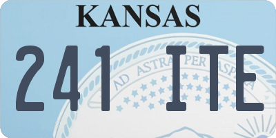 KS license plate 241ITE