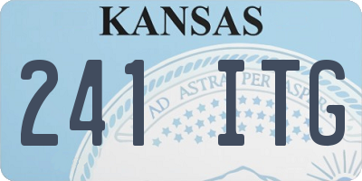 KS license plate 241ITG