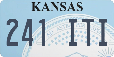 KS license plate 241ITI