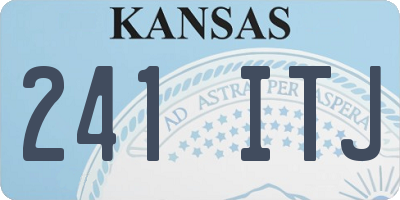 KS license plate 241ITJ