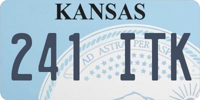 KS license plate 241ITK