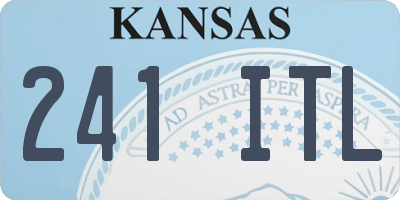 KS license plate 241ITL