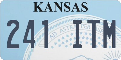 KS license plate 241ITM