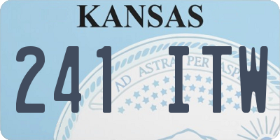 KS license plate 241ITW