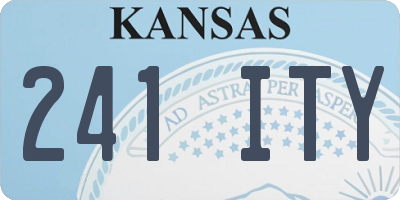 KS license plate 241ITY