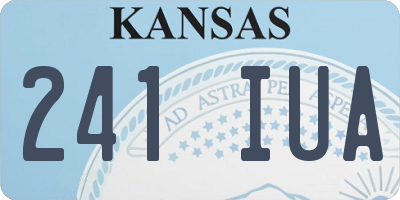KS license plate 241IUA