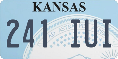 KS license plate 241IUI