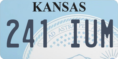 KS license plate 241IUM