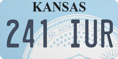 KS license plate 241IUR