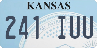 KS license plate 241IUU