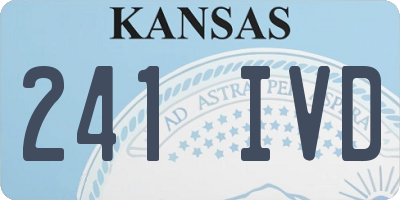 KS license plate 241IVD