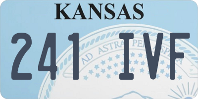 KS license plate 241IVF