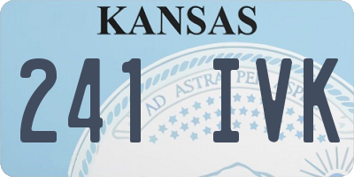 KS license plate 241IVK