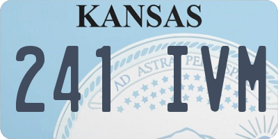 KS license plate 241IVM