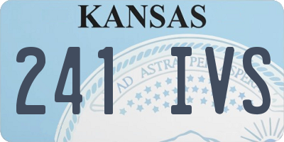 KS license plate 241IVS