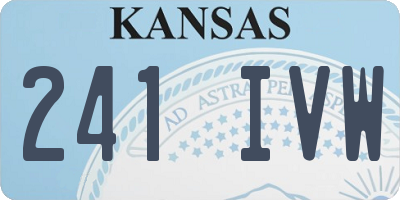 KS license plate 241IVW
