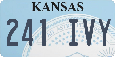 KS license plate 241IVY