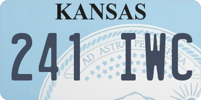 KS license plate 241IWC