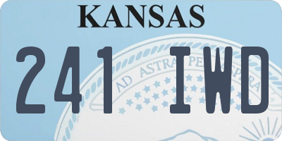 KS license plate 241IWD