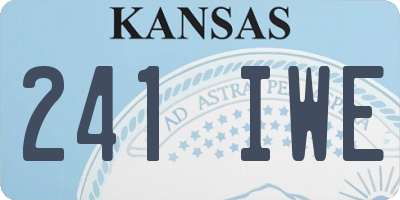 KS license plate 241IWE