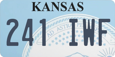 KS license plate 241IWF