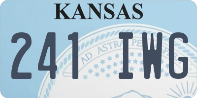 KS license plate 241IWG
