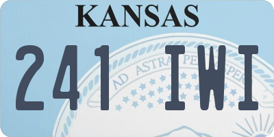 KS license plate 241IWI