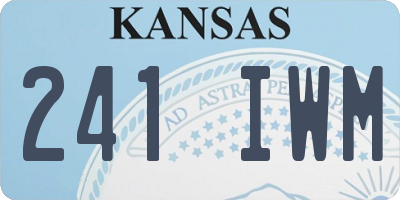 KS license plate 241IWM