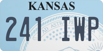 KS license plate 241IWP