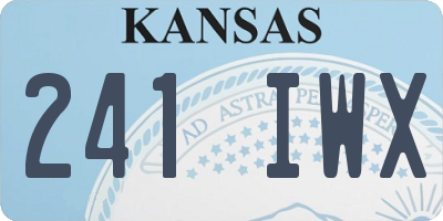 KS license plate 241IWX
