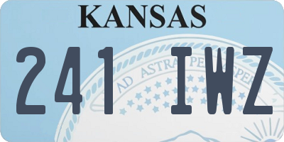KS license plate 241IWZ