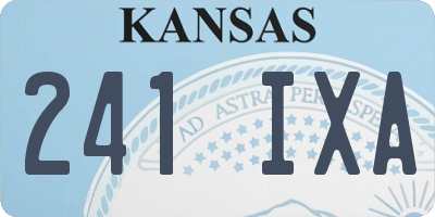 KS license plate 241IXA