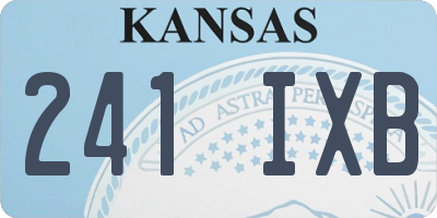 KS license plate 241IXB