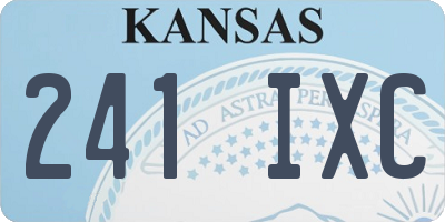 KS license plate 241IXC