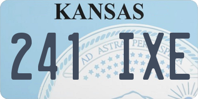 KS license plate 241IXE