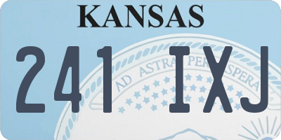 KS license plate 241IXJ