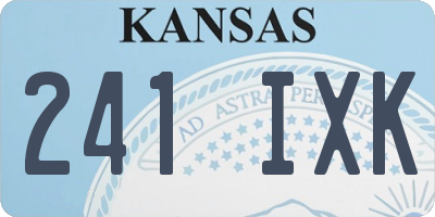KS license plate 241IXK