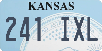 KS license plate 241IXL
