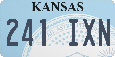 KS license plate 241IXN