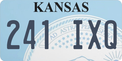 KS license plate 241IXQ