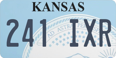 KS license plate 241IXR