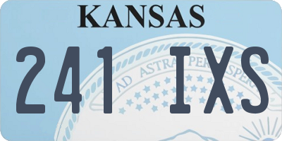KS license plate 241IXS