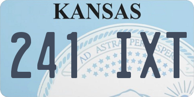 KS license plate 241IXT