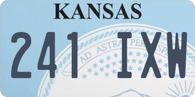 KS license plate 241IXW