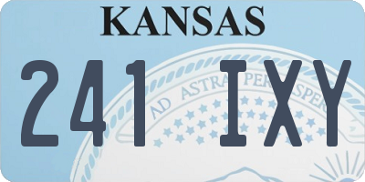 KS license plate 241IXY