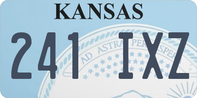 KS license plate 241IXZ