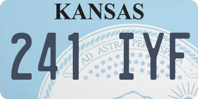 KS license plate 241IYF