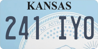 KS license plate 241IYO