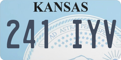 KS license plate 241IYV