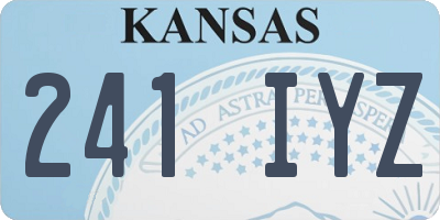 KS license plate 241IYZ